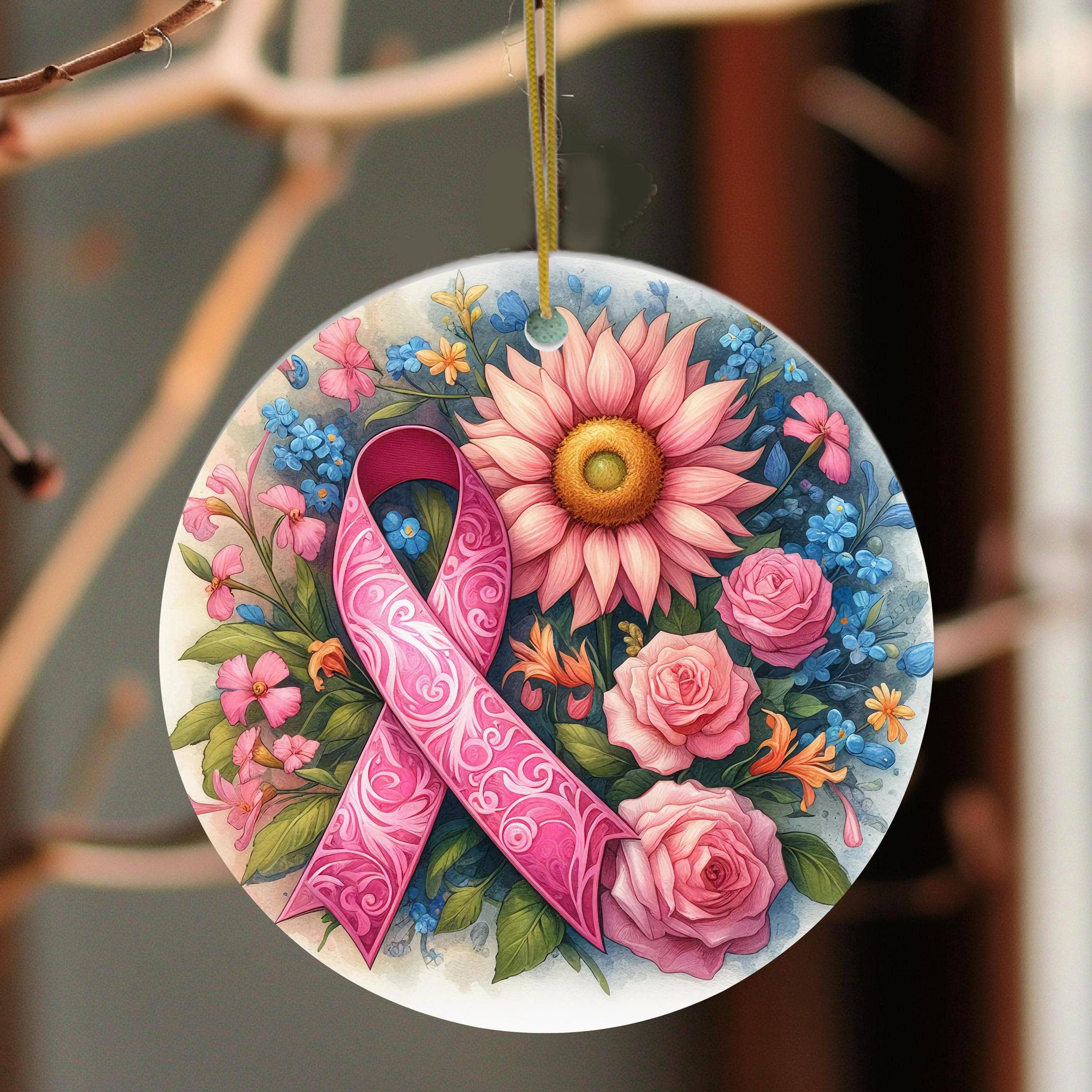Fernville Creations - Wholesale Ornament - Breast Cancer Awareness Ceramic Keepsake Ornament6