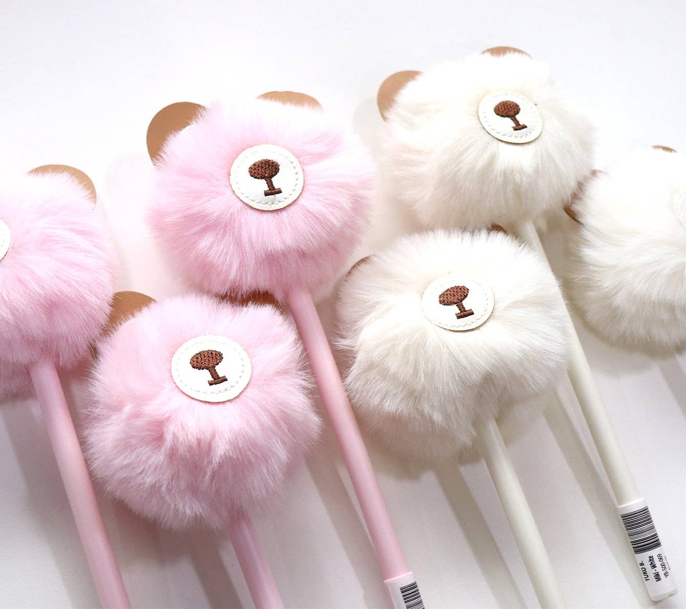 Yuko B - Wholesale Pen - Set of 6 Miki Bear Pens - 3 White + 3 Pink
3