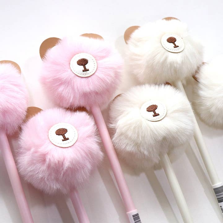 Yuko B - Wholesale Pen - Set of 6 Miki Bear Pens - 3 White + 3 Pink
3