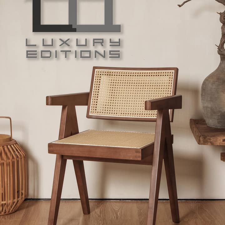 Element Accessories EU – Engroshandel Stol – Luksusudgave: stol Pierre Jeanneret valnød + rattan