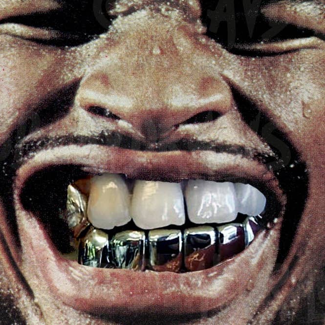 City and Flower Collage - Wholesale Poster - Gold Teeth Retro Poster