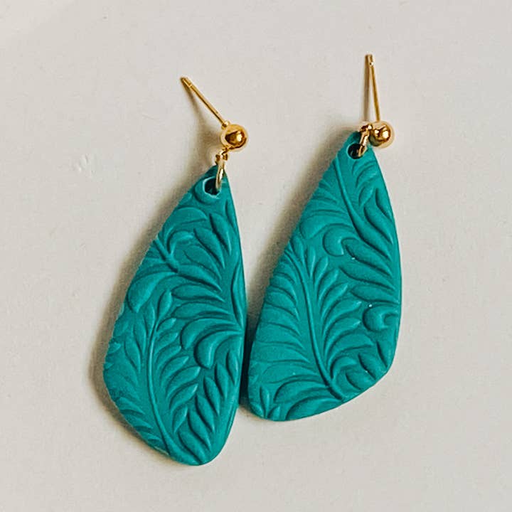 Botanic Sea Glass Dangles for wholesale by Happily Handmade Clay