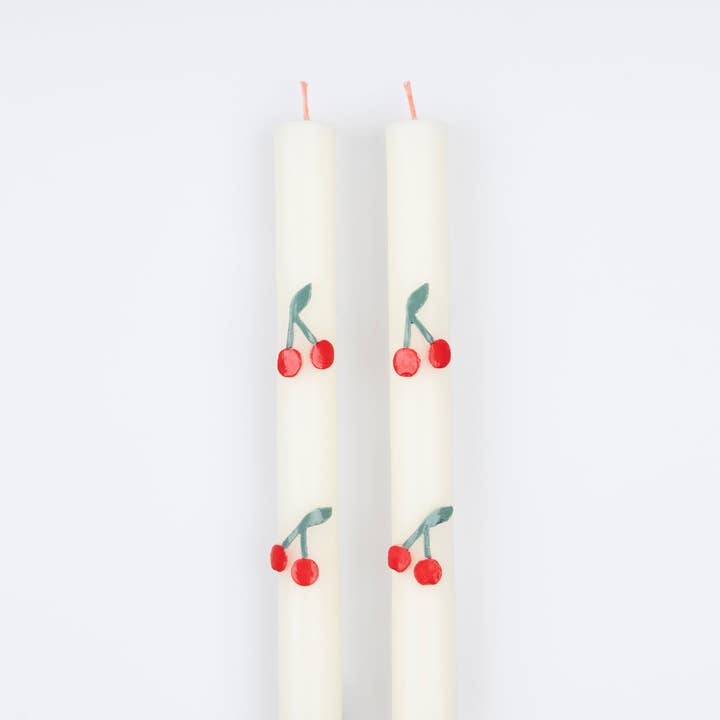 Meri Meri - Wholesale Tapered Candle/Candlestick - Cherry Table Candles