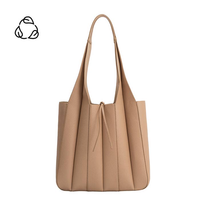 Sac cabas Harper Nude en cuir végétalien recyclé Pré-commande 30/1 pour la vente par Melie Bianco