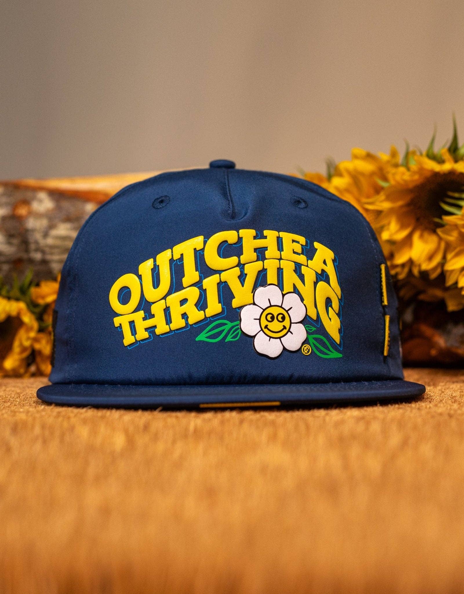 Dungeon Forward - Wholesale Flat Brim Cap - Unisex - WTLB - Outchea Thriving - Blue5