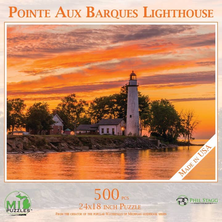 Phil Stagg Photography - Wholesale Puzzle - Adult - Point Aux Barques Lighthouse - 500 Piece Puzzle