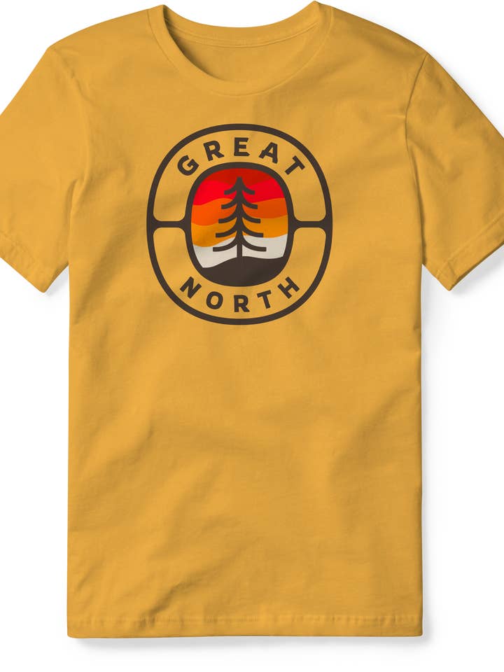 Direction Apparel - Wholesale Screen Printed T-Shirt - Unisex - Sunset Tree Soft Tri Blend Tee Shirt0