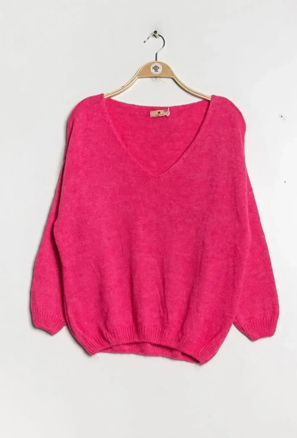 Mimi & Gogo - Vente Pull en maille – femme - Pull uni basique @20127_uni6