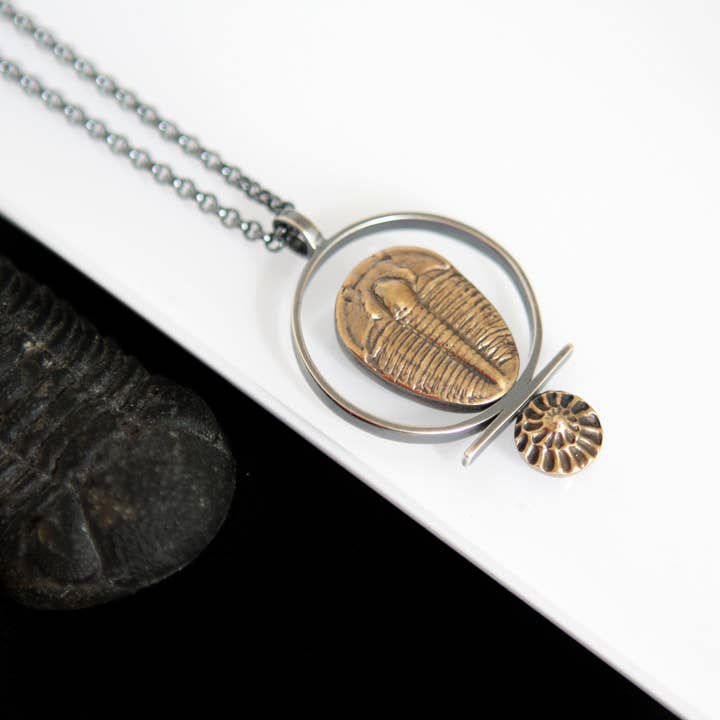 Index Fossil Necklace for wholesale by Powers Handcrafted Jewelry