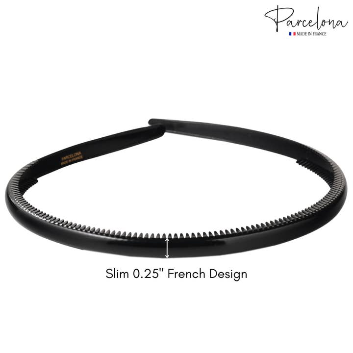 Parcelona - Wholesale Fashion Headband - Women's - Parcelona French Yoga Headband Inner Grip Teeth Hairband for Women & Men Unisex13