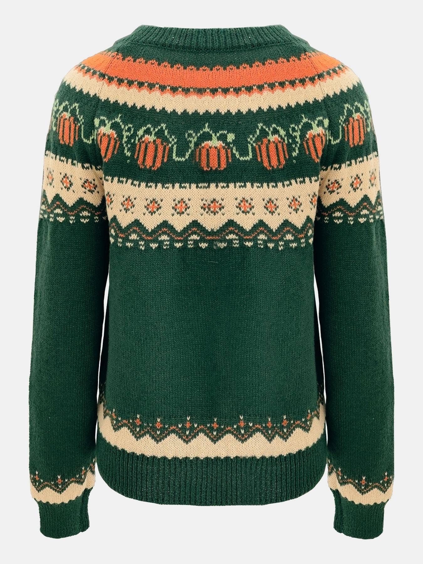 Rosa Clothing - Wholesale Knit Sweater - Women's - Western Vintage Halloween Pumpkin Sweater6