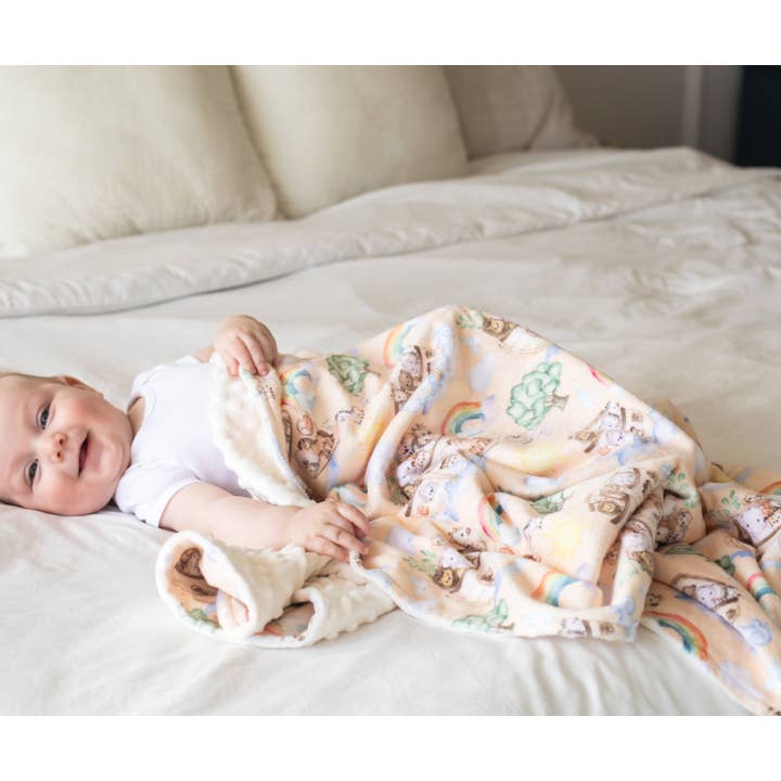 Honey Lemonade- Minky Baby Blankets and Gifts - Wholesale Bedding Blanket - Kids & Baby - Baby & Toddler Minky Blanket - Noah's Ark4