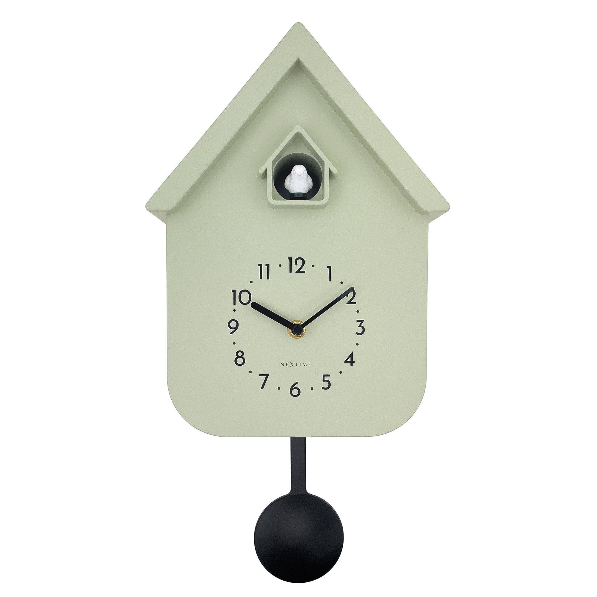 NeXtime - Wholesale Wall Clock - Wall clock 21.5x41.5x8.5cm - Pendulum - Cuckoo -NeXtime 'Twitter'26