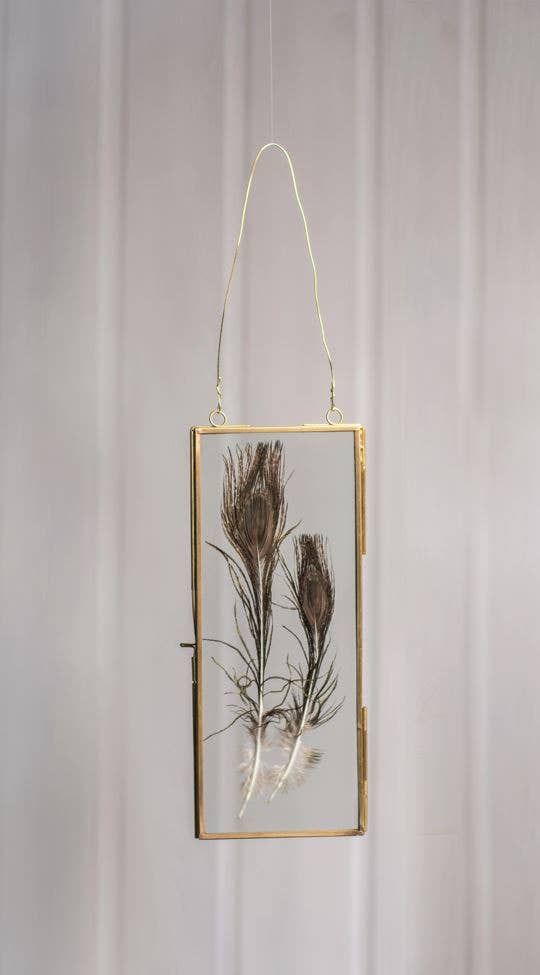 Vagabond Vintage - Wholesale Picture Frame - BRASS FRAME WITH HANGING LOOPS 4" X 10"1