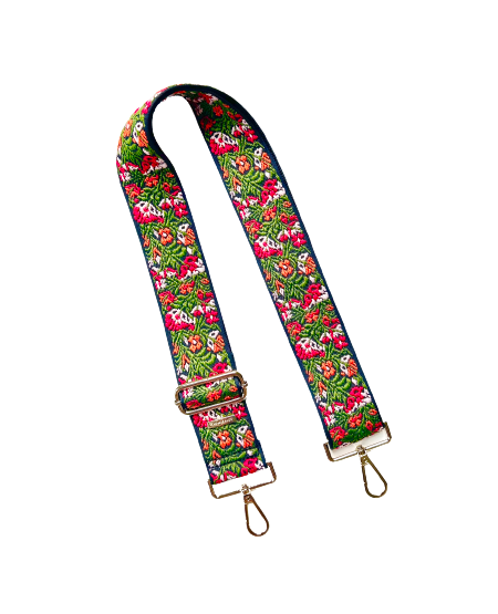 Thomas and Lee Company - Wholesale Bag Strap - Women's - Embroidered Guitar Straps - Assorted Prints + Florals - 10 Available9