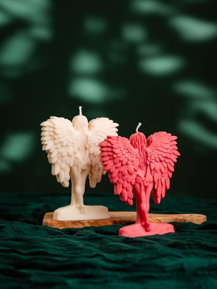 Angel Back View Candle | Sexy Winged Femme Fatale Candle for wholesale by Allure CA
