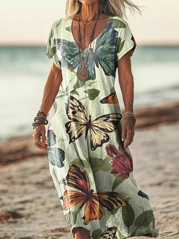 CWDMD6217_NEW SUMMER RETRO PRINT CASUAL DRESS for wholesale by NINEXIS