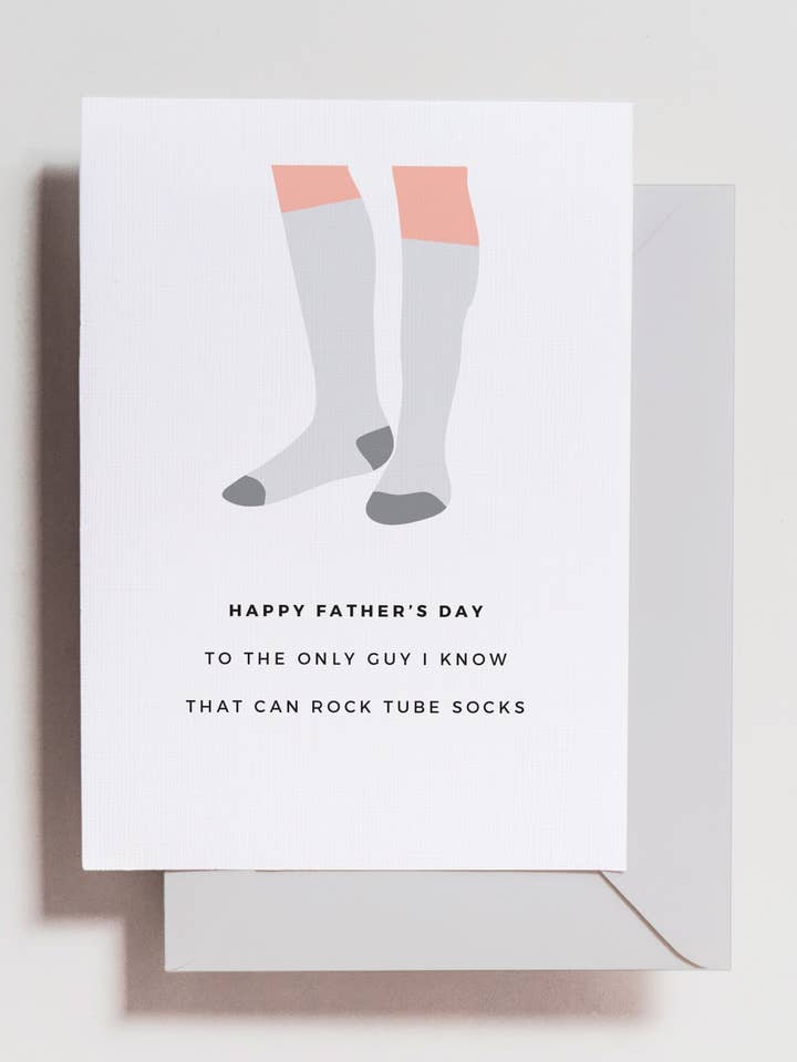Cartão de Dia dos Pais Tube Socks por atacado de Haven Print Co.