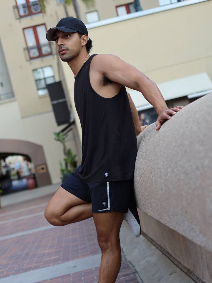 Eucalyptus Performance Tank - Black for wholesale by Bamtech