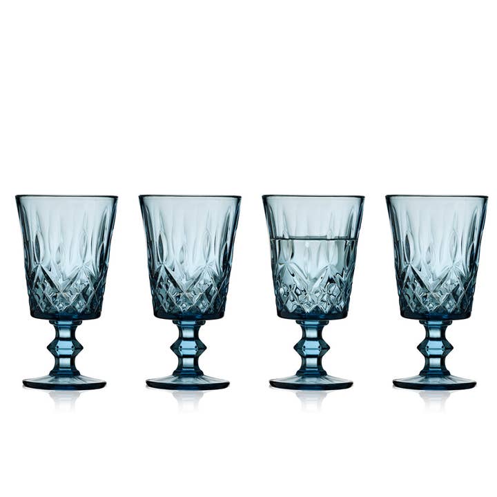 Lyngby Glass - Wine glass Sorrento 29 cl 4 pcs Blue for wholesale by Forma House