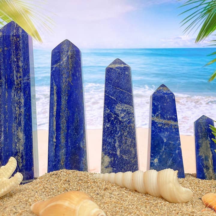 Lapis Lazuli Tower | Lapis Lazuli Points | Lapis Lazuli Obelisk | Lapis Lazuli Stone | Lapis Lazuli Wand | Lapis Lazuli Point for wholesale by Yellow Tree Company