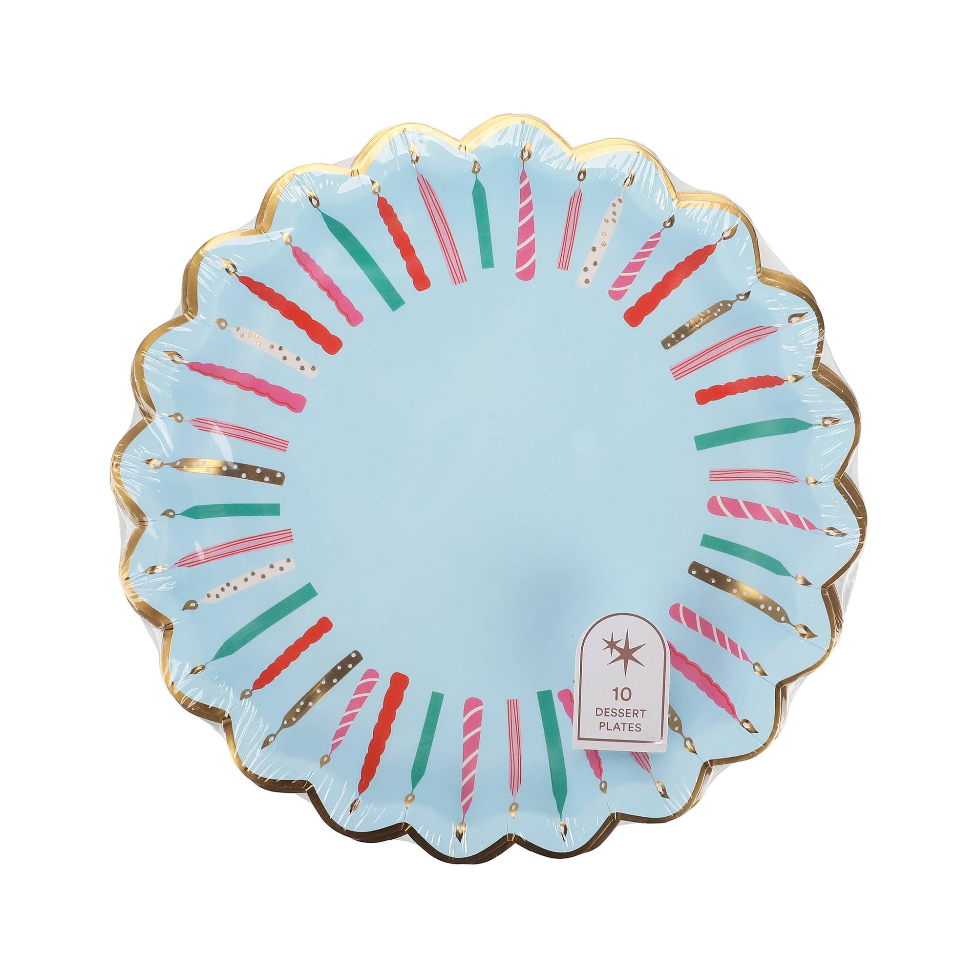 Packed Party - Wholesale Disposable Plate - Birthday Wishes Dessert Plate Set10