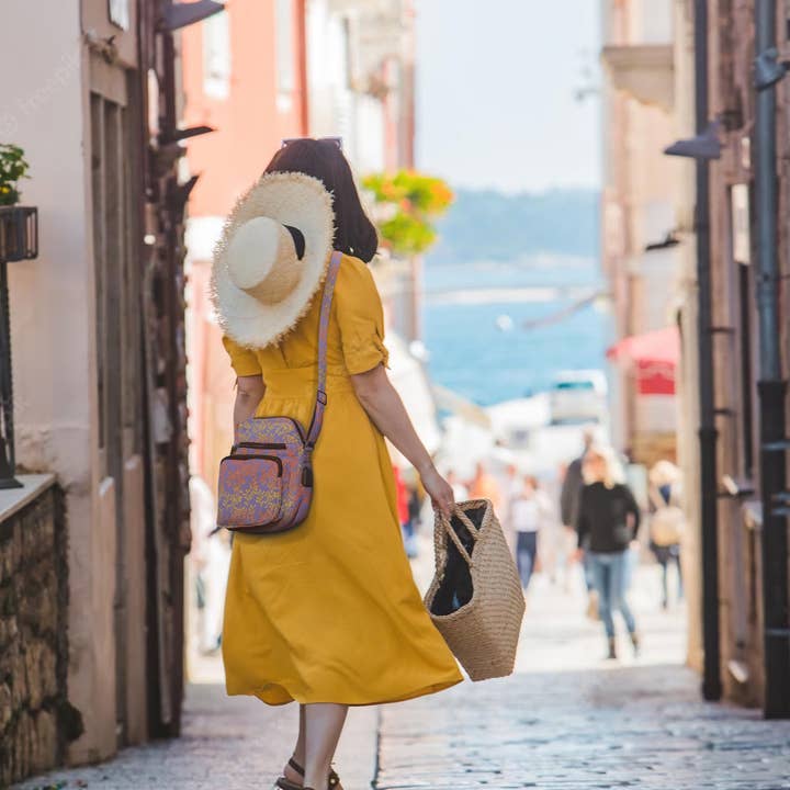 Calla Products - Vente Sac porté épaule – femme - Nupouch Sac à bandoulière anti-vol Spring Quartet - 4 motifs10