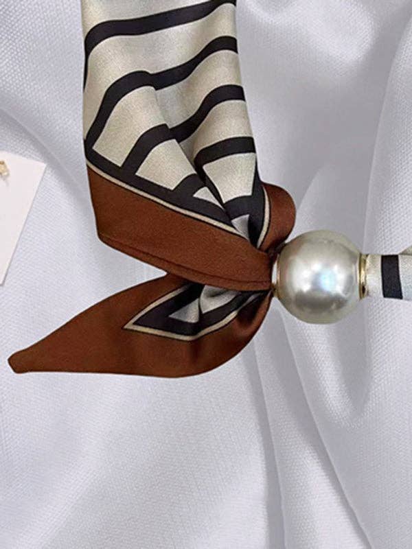 BROWN Printed Split-Joint Striped Shawl&Scarf for wholesale on Faire1