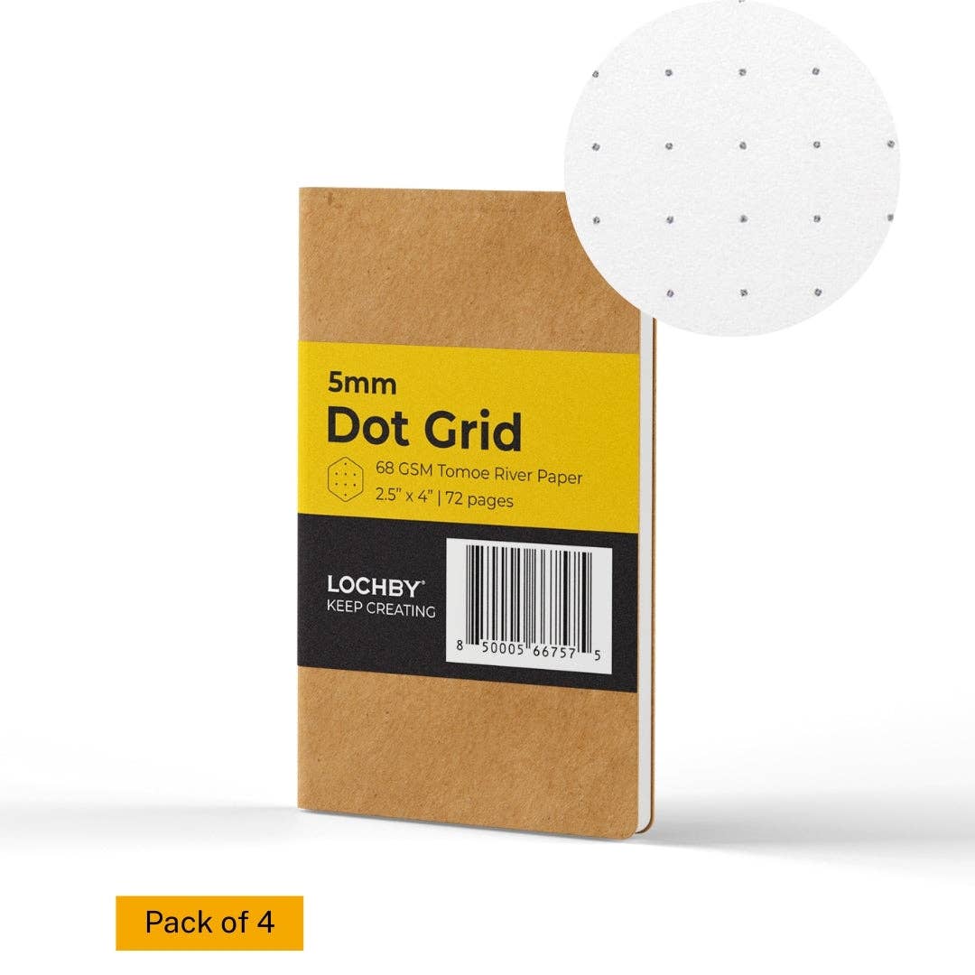 LOCHBY – wholesale Notebook – A7 Dot Grid (4-pack)0