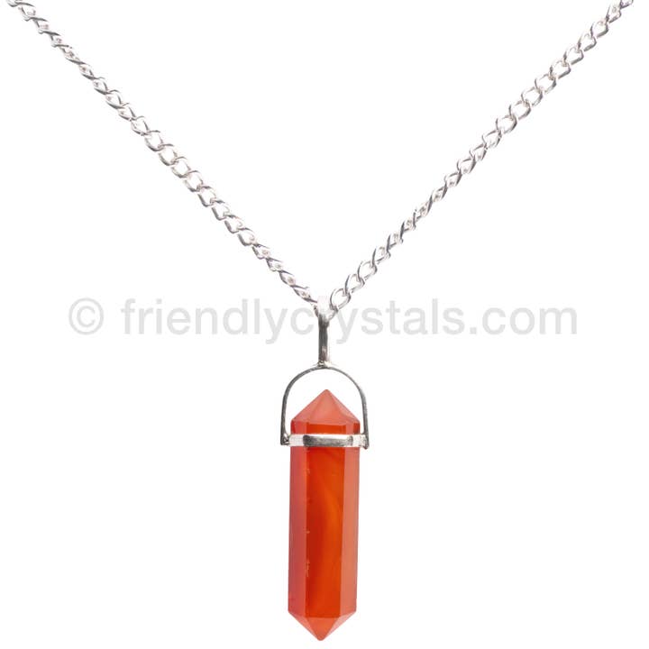 Carnelian 92.5 SS Pendant Double Terminated for wholesale by Friendly Crystals