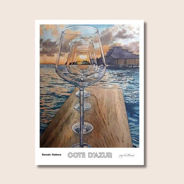Poster - Romain Gattone - French Riviera for wholesale by JOG | Maison d’éditions