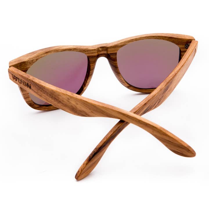 WUDN Handcrafted - Wholesale Sunglasses - Unisex - Real Zebra All Wood Jacks Sunglasses by WUDN16