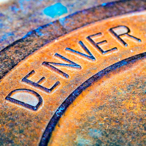 City of Denver Manhole Coaster for wholesale by South Austin Gallery