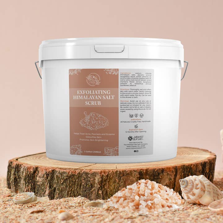 The Midwest Sea Salt Company - Wholesale Body Scrub/Exfoliant - Exfoliating Himalayan Salt Scrub - 128oz