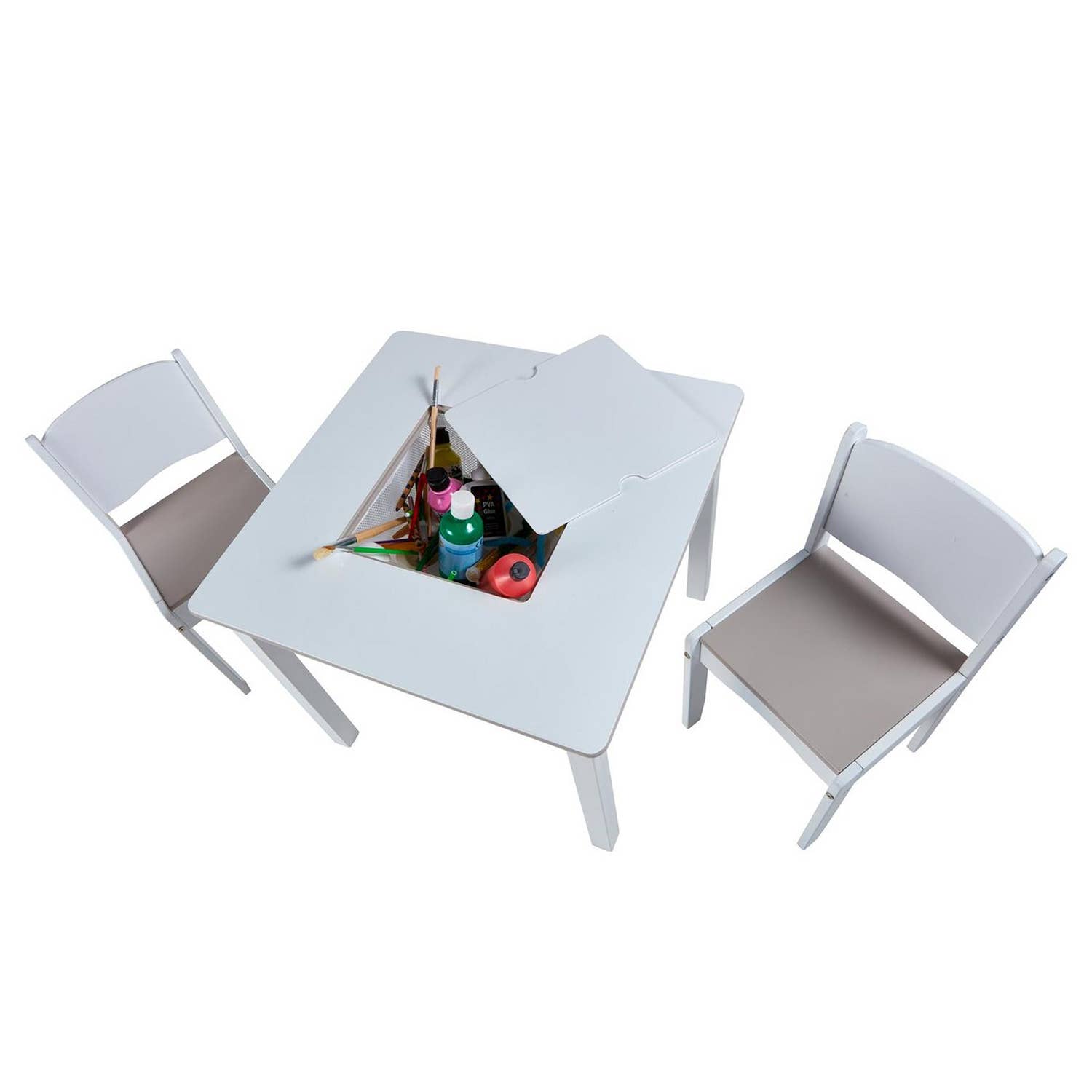 Daniel James - Vente Chaise – enfant - Ensemble table d'activités blanche pour enfants avec 2 chaises6