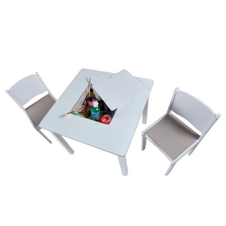 Daniel James - Vente Chaise – enfant - Ensemble table d'activités blanche pour enfants avec 2 chaises6
