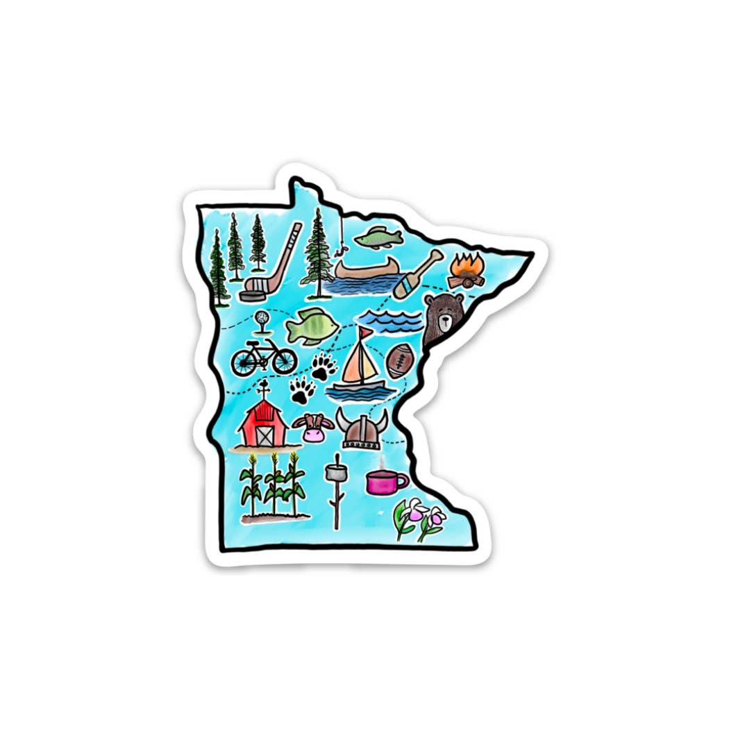 Kevin & Kaia - Wholesale Sticker - Minnesota Activities - Sticker