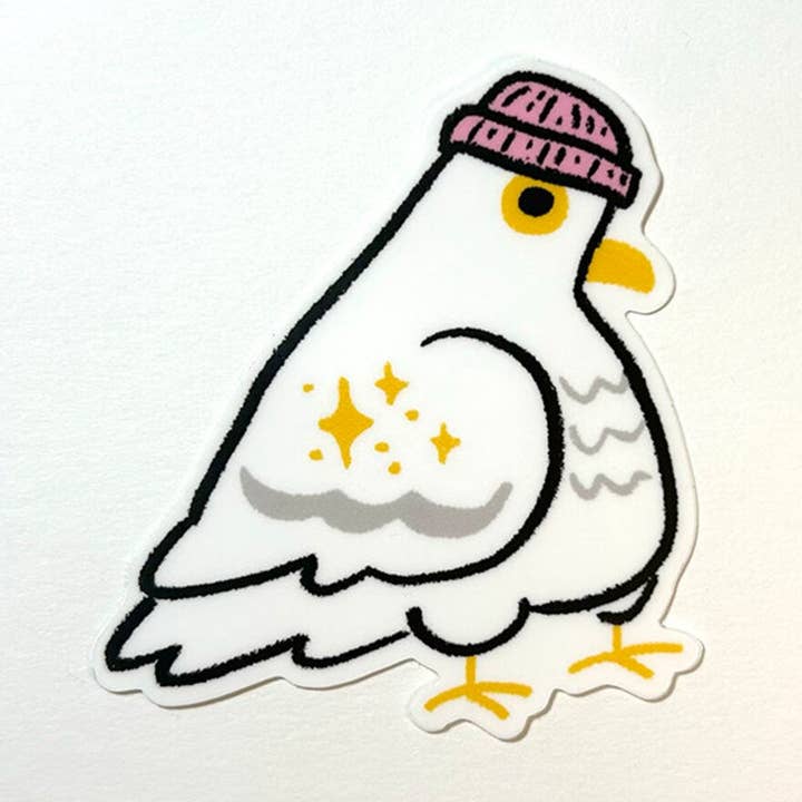 Beanie Pigeon - Sticker for wholesale by Zander Mack