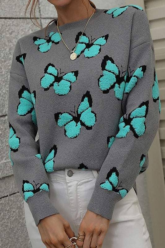 Flarix - Wholesale Knit Sweater - Women's - butterfly knit sweater10