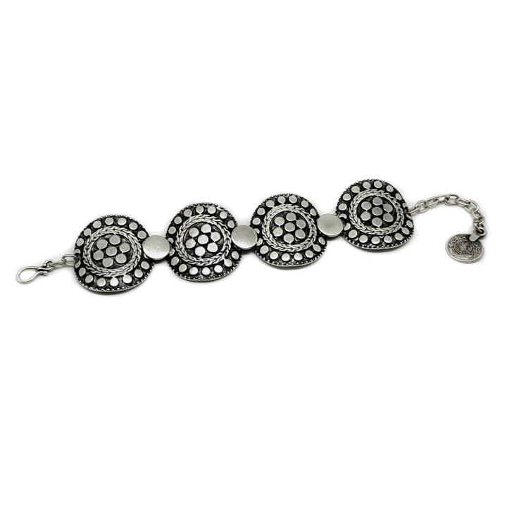 Chanour – Engroshandel Armbånd med vedhæng – Håndlavet tin Dot armbånd - 2664