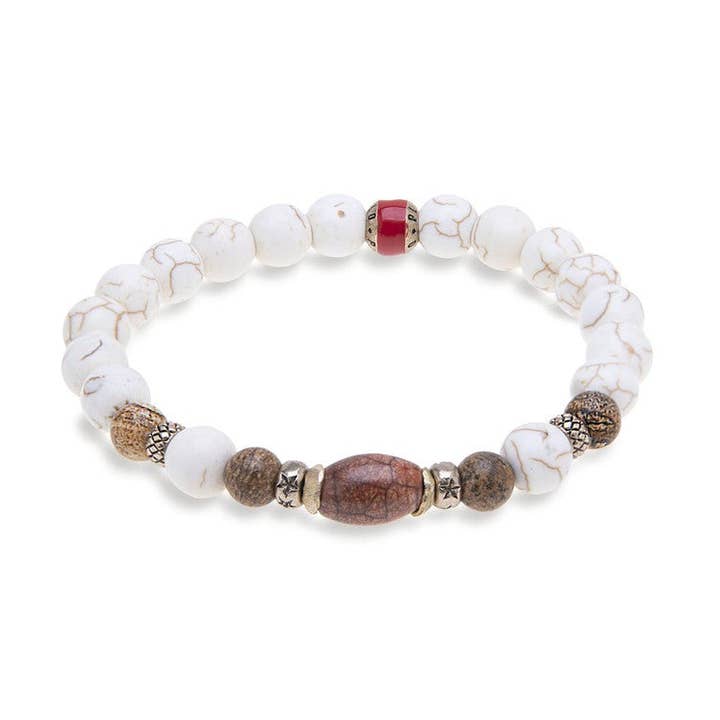 Bracciale Unisex BATE elastico con perline per la vendita all'ingrosso da parte di PLATADEPALO