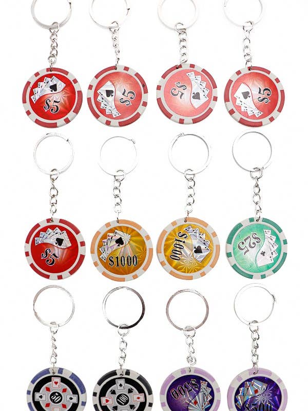 Llavero con fichas de póquer de casino para venta al por mayor de Cap Zone