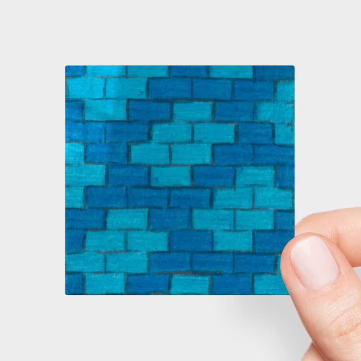 Pegatina | 3 x 3 | Ladrillos Azules para venta al por mayor de Creative Artifacts HQ