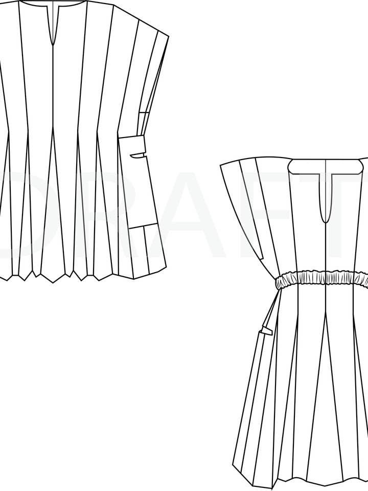 Folkwear - Wholesale Dress - Women's - 158 Ghanaian Smock - Sewing Pattern11