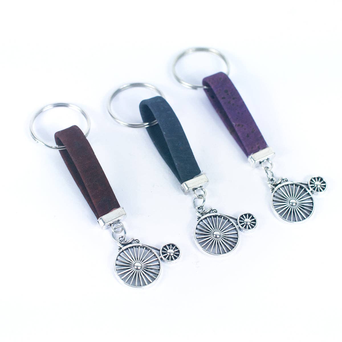 Meninas Bonitas Cork - Wholesale Keychain - Unisex - bike Pendant Handmade Cork Keychain  I-02-B-MIX-105