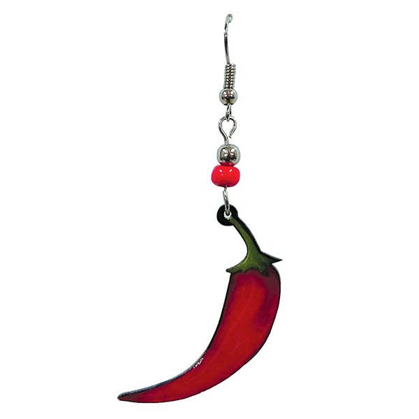 Acrylic Chili Pepper Spicy Food Dangle Earrings for wholesale by Pichincha