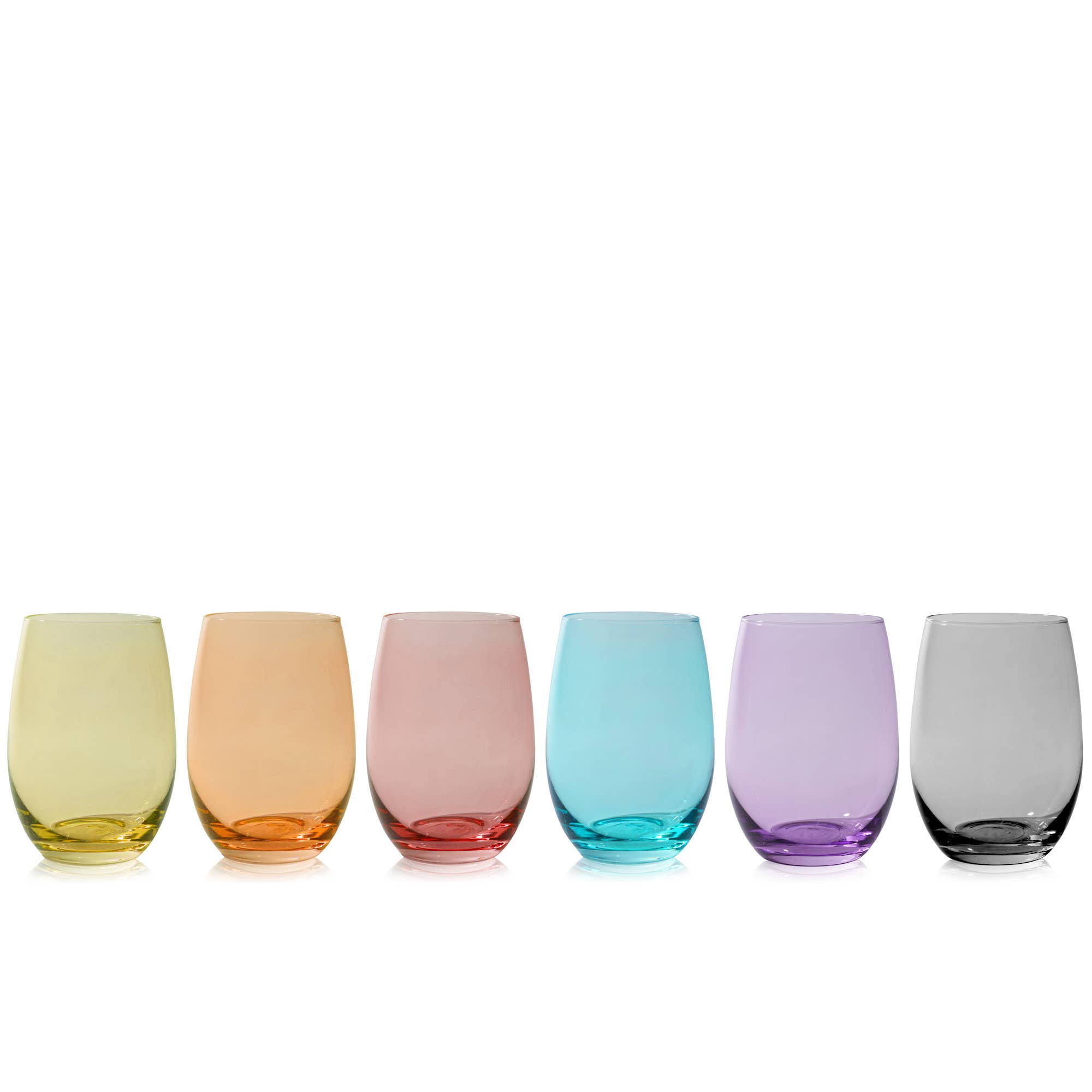 TRUE - Wholesale Wine Glass - Vino Colorful Stemless Wine Glasses Set of 4 or Set of 68