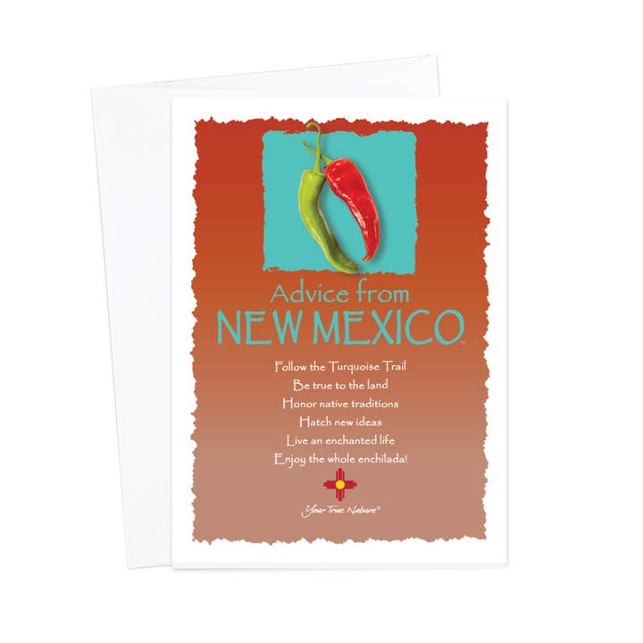 Advice from New Mexico Greeting Card - Blank for wholesale by Advice for Life by Your True Nature