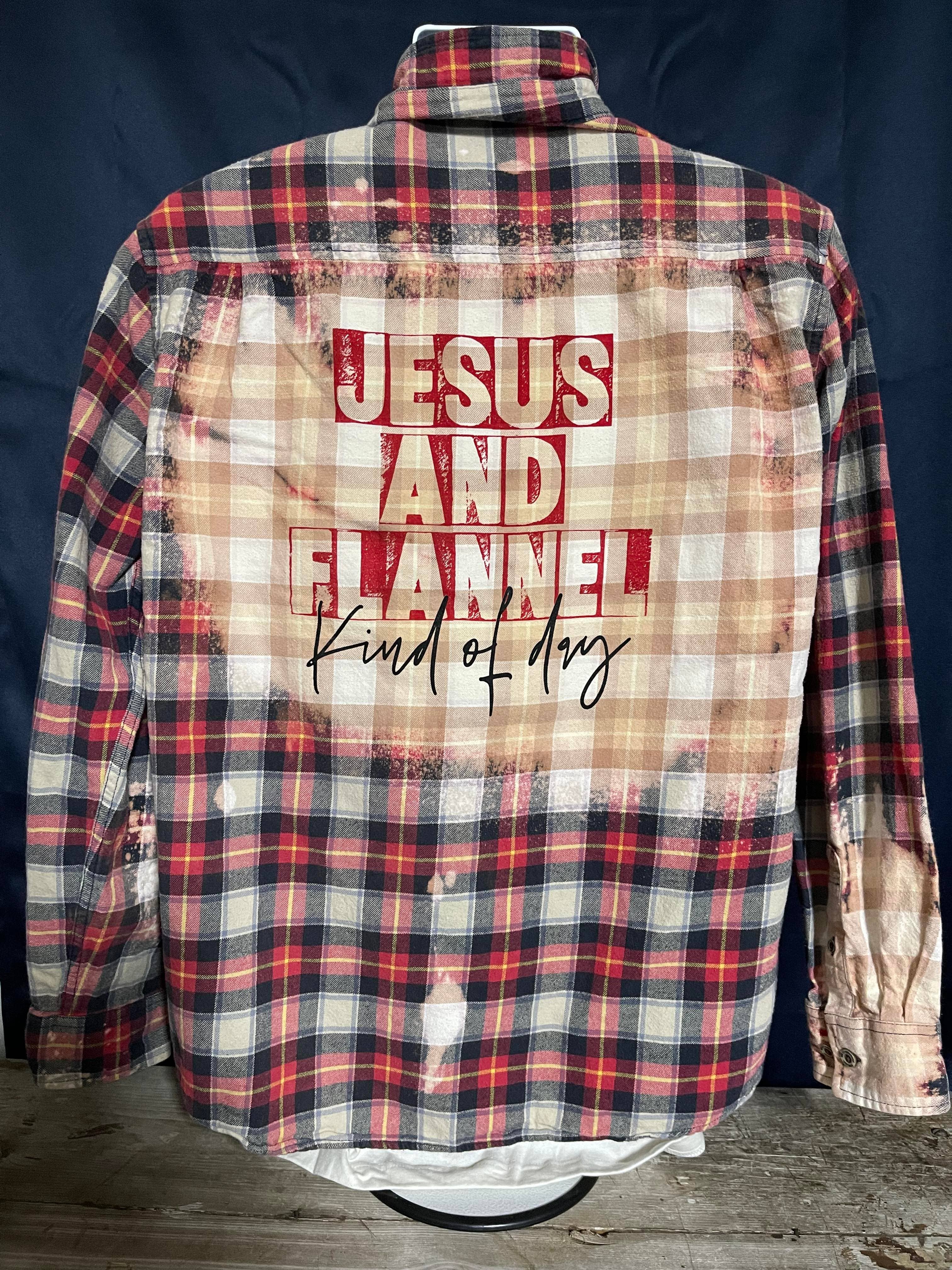 Infidel Nation Apparel - Vendita all'ingrosso Camicia button down - Unisex - Camicia abbottonata sbiancata tipo Gesù e flanella4