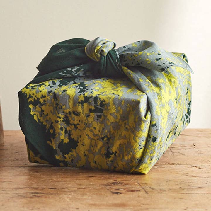 Paño para envolver Tsutsumi | Furoshiki de algodón | verde exuberante para venta al por mayor de ma space design